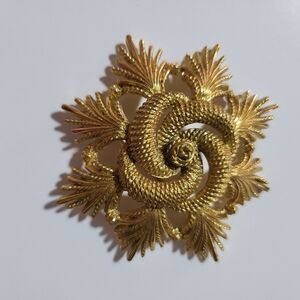 Elegant Gold  Monet Brooch